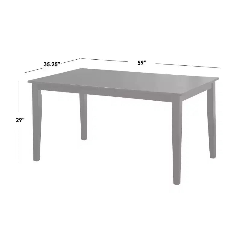 Set da pranzo rettangolare Buylateral 6 pezzi Tiffany Farmhouse con panca Bianco/Naturale