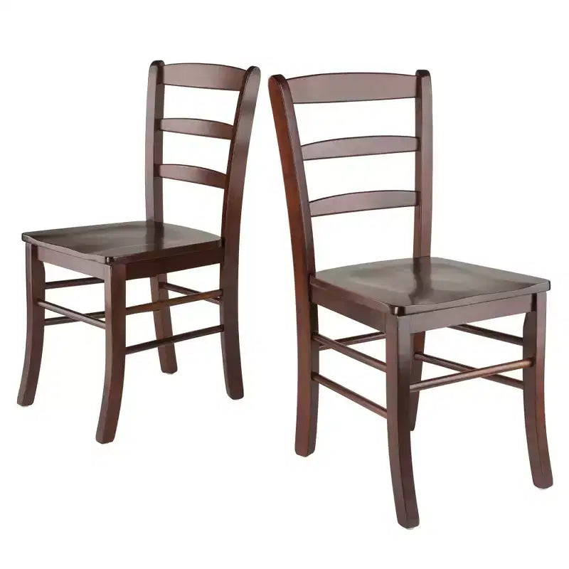 Set da pranzo Alamo rotondo con ribalte, 3 pezzi, con 2 sedie con schienale a pioli Legno/Rosso - Winsome