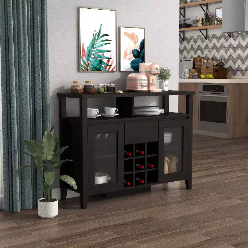 Farzon Transitional 9 Bottiglie Credenza Portabottiglie Espresso