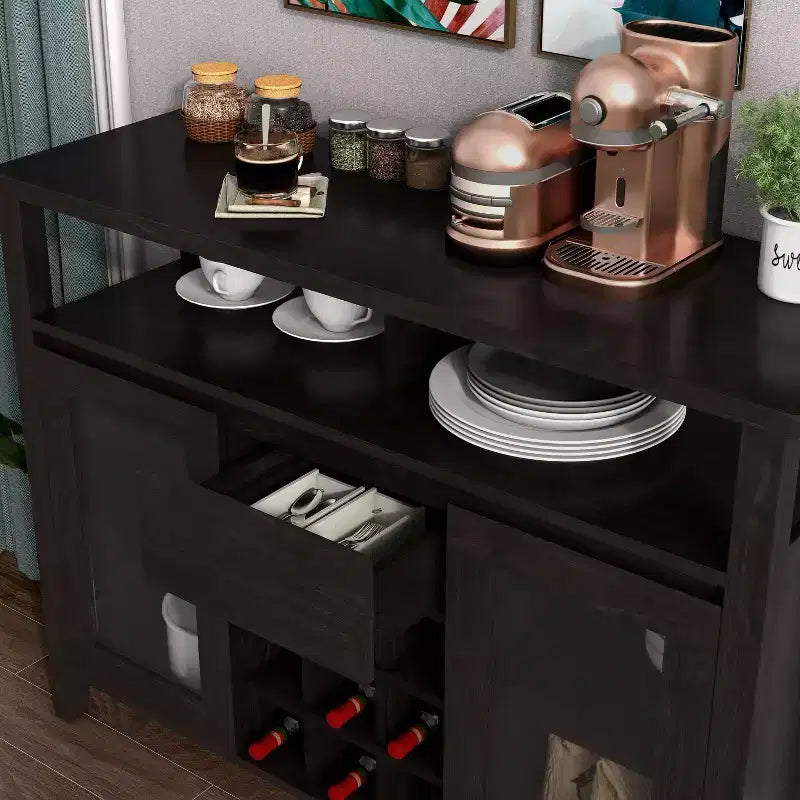 Farzon Transitional 9 Bottiglie Credenza Portabottiglie Espresso