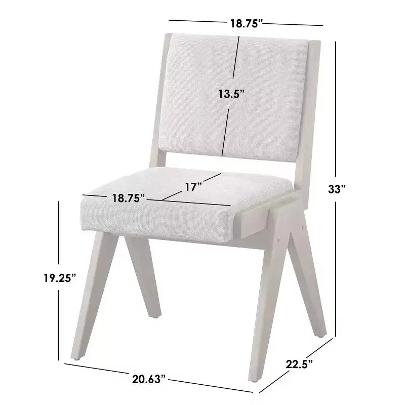 Set da pranzo Lifestorey 5 pezzi Baywood Mid Century in legno massello, rovere chiaro/beige