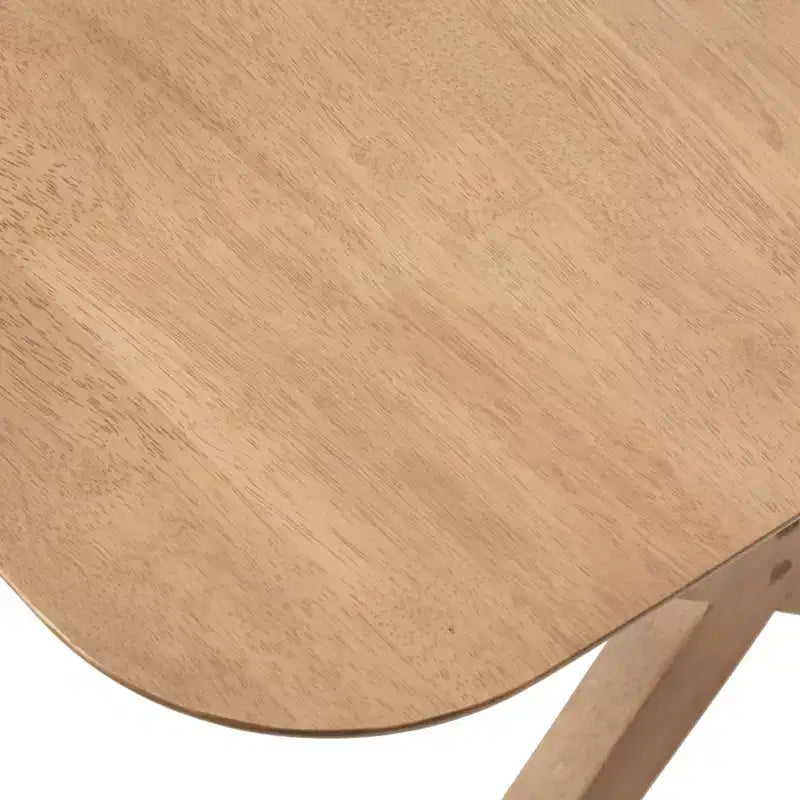 Set da pranzo Lifestorey 5 pezzi Baywood Mid Century in legno massello, rovere chiaro/beige