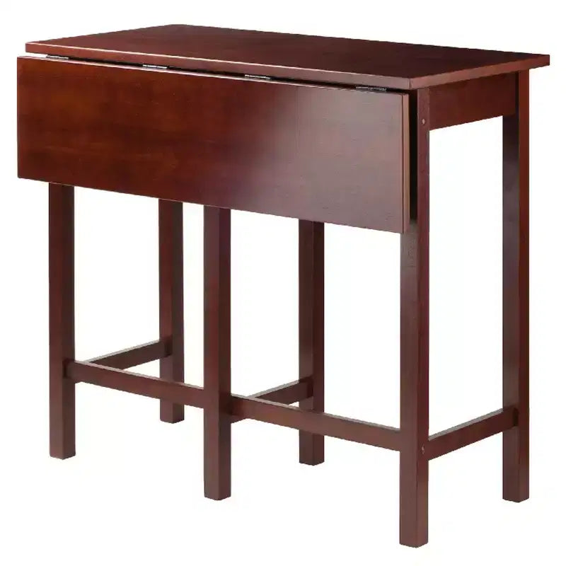 Winsome Set Sala da Pranzo 3 Pezzi Lynnwood a Goccia d'Acqua ad Altezza Bar con Sgabelli, Legno/Noce: Stile Moderno di Metà Secolo, Set Tavolo da Pub a 4 Posti