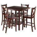 5pc Orlando Counter Height Dining Sets with Storage & Cushion Stools - Winsome