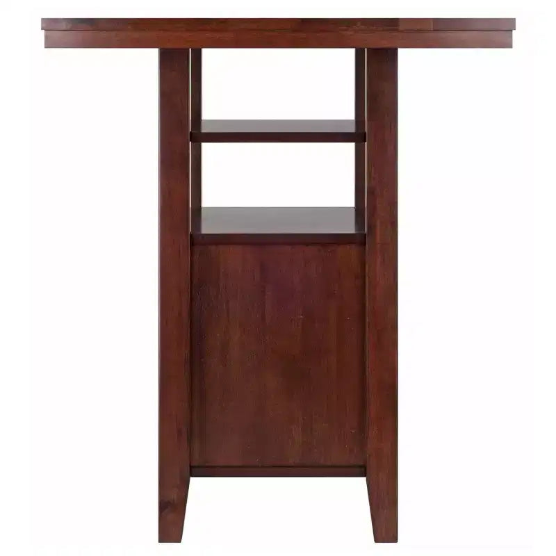 Set da pranzo Winsome 3 pezzi Albany, altezza bancone, con sgabelli con schienale a pioli, noce: stile tradizionale, tavolo rettangolare 4 posti