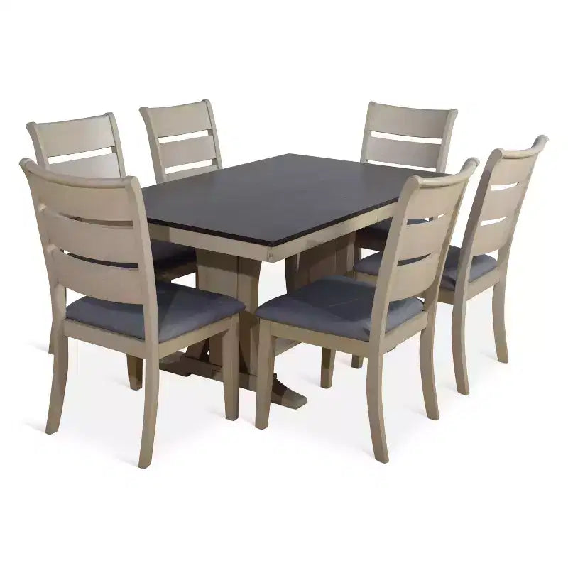Home Design 7pc Talon Dining Set Gray