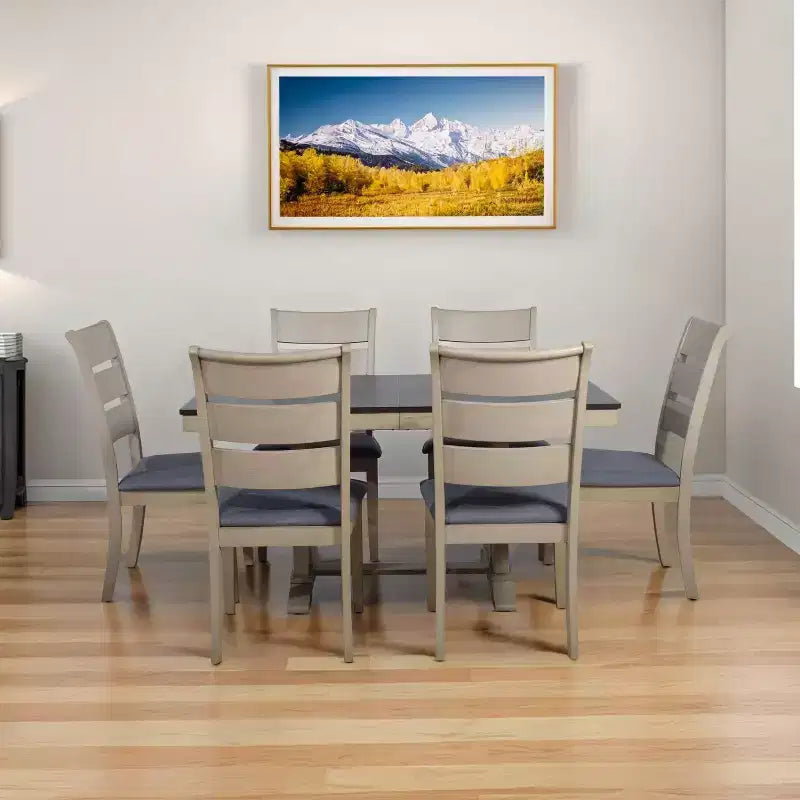 Home Design Set da pranzo Talon 7 pezzi grigio