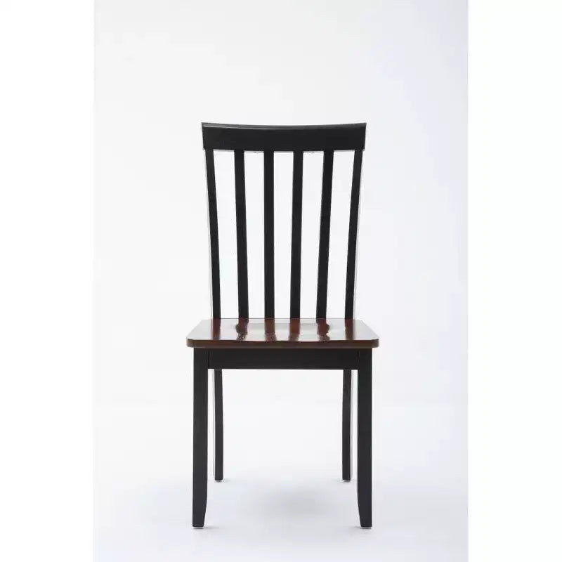 Set da pranzo Bloomington 5 pezzi nero e ciliegio - Boraam: stile tradizionale, struttura in legno di gomma, gambe affusolate, tavolo rettangolare