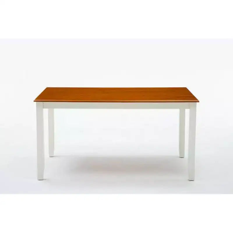 Set da pranzo 5 pezzi Bloomington Bianco/Rovere miele - Boraam: telaio in Rubberwood, stile rustico, sei posti a sedere