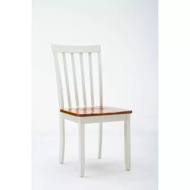 Set da pranzo 5 pezzi Bloomington Bianco/Rovere miele - Boraam: telaio in Rubberwood, stile rustico, sei posti a sedere