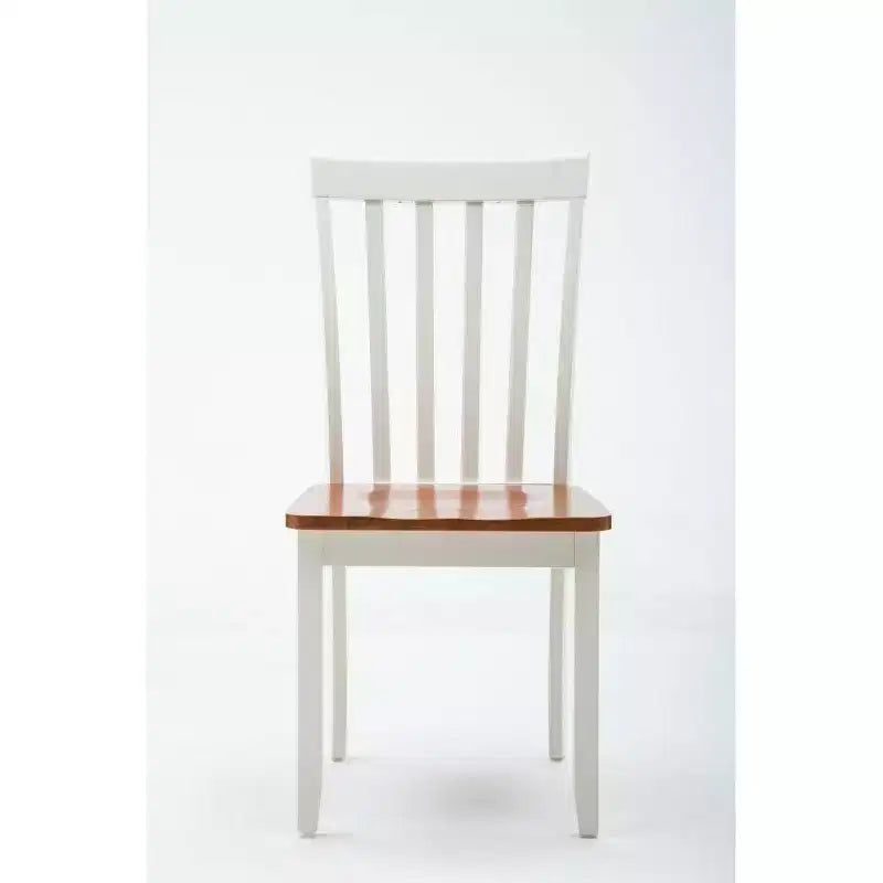 Set da pranzo 5 pezzi Bloomington Bianco/Rovere miele - Boraam: telaio in Rubberwood, stile rustico, sei posti a sedere