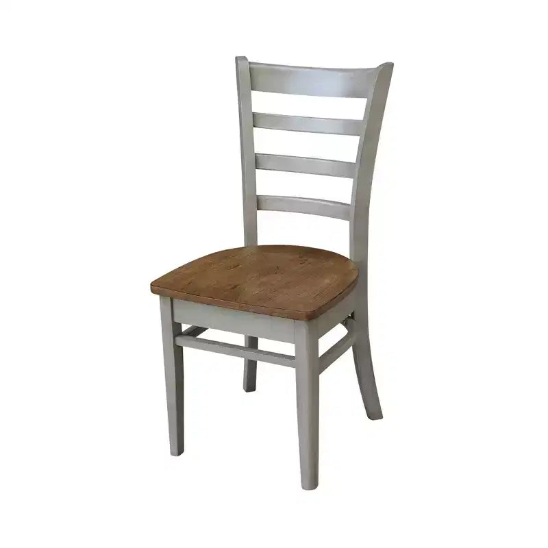 Tavolo da pranzo rotondo allungabile Lisa da 36" 4 pezzi con sedie Emily marrone Hickory - International Concepts: legno massello, stile moderno di metà secolo, base a piedistallo