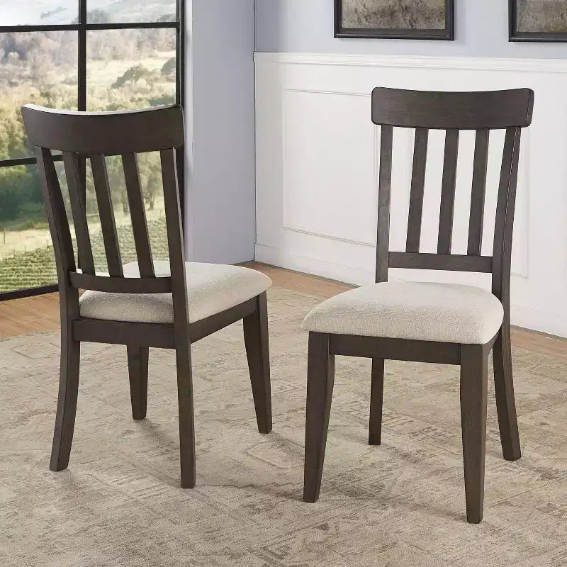 Set da pranzo Napa da 9 pezzi Dusky Cedar - Steve Silver Co.: Stile coloniale, Base a doppio piedistallo, Sedie imbottite