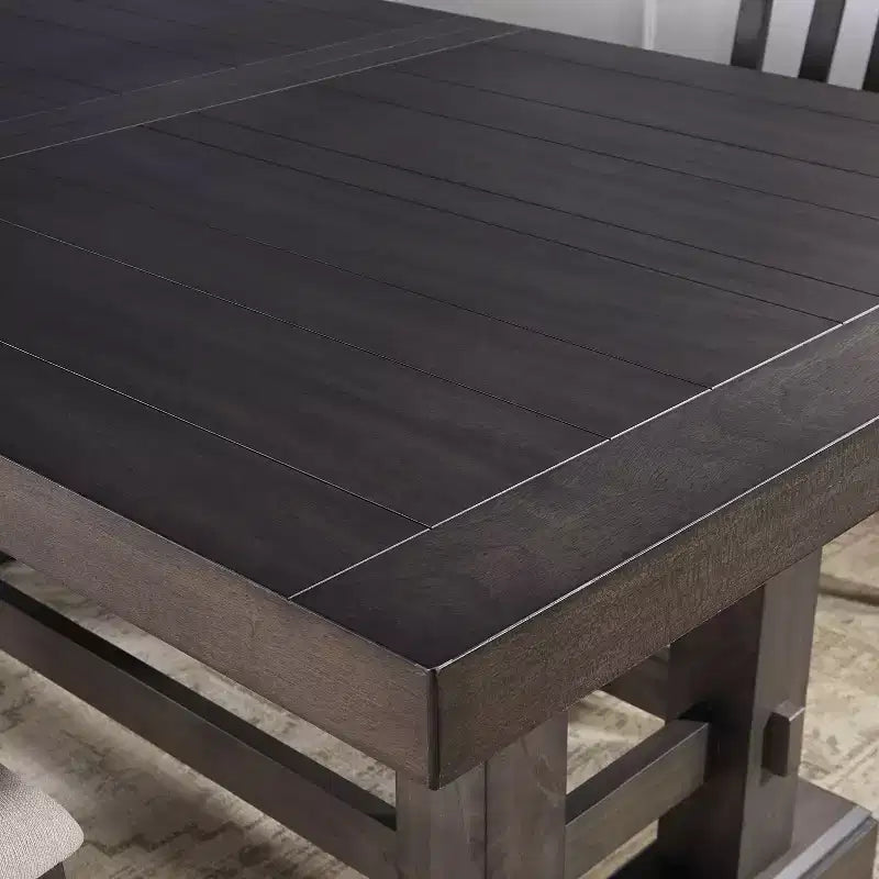 Set da pranzo Napa da 9 pezzi Dusky Cedar - Steve Silver Co.: Stile coloniale, Base a doppio piedistallo, Sedie imbottite