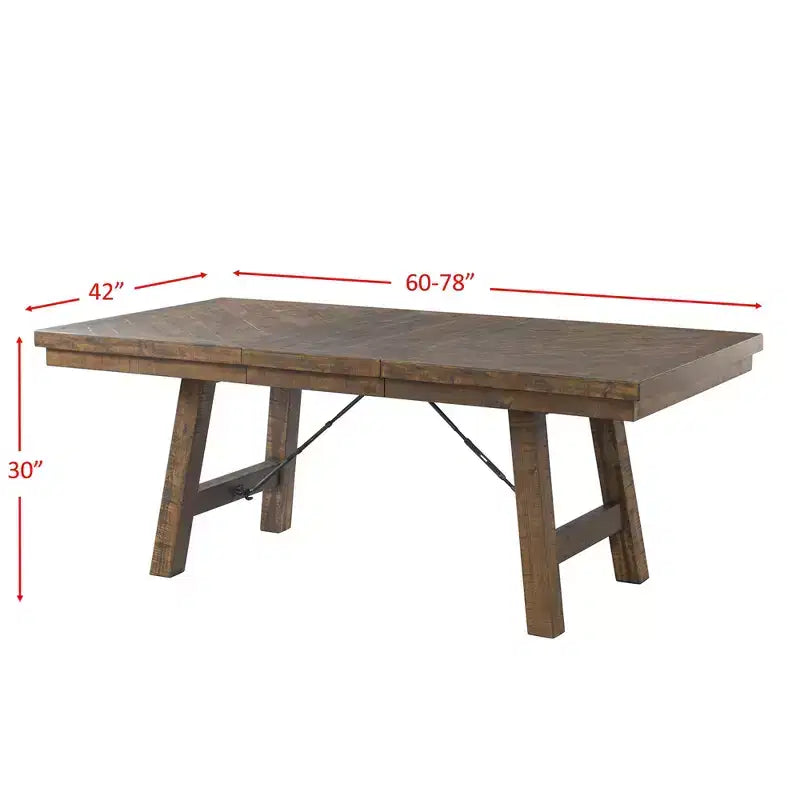 Set tavolo da pranzo allungabile Dex 6 pezzi: Finitura fumo, Dettagli a tenditore - Picket House Furnishings