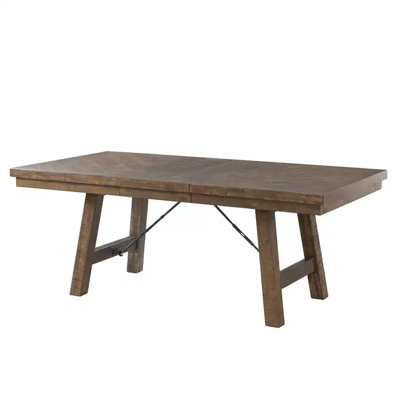 Set tavolo da pranzo allungabile Dex 6 pezzi: Finitura fumo, Dettagli a tenditore - Picket House Furnishings