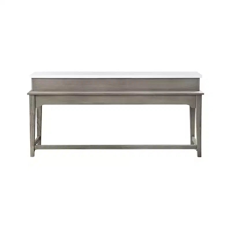Set da pranzo Acme Furniture 76" Wandella con tavolo con ripiano in marmo, mobiletti e sgabelli con borchie