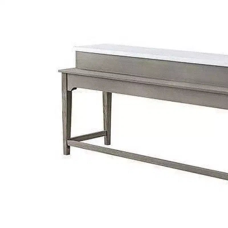 Set da pranzo Acme Furniture 76" Wandella con tavolo con ripiano in marmo, mobiletti e sgabelli con borchie