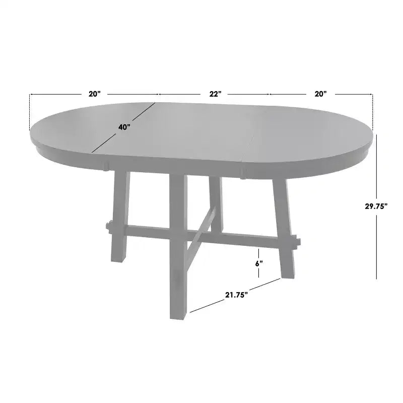Set da pranzo allungabile Lifestorey 5 pezzi Aspen Farmhouse con sedie girevoli in legno massello nero opaco