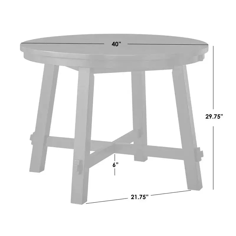Set da pranzo allungabile Lifestorey 5 pezzi Aspen Farmhouse con sedie girevoli in legno massello nero opaco