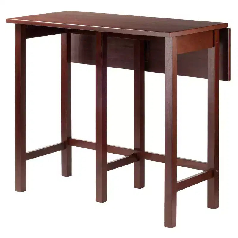 Set da pranzo da 3 pezzi Lynnwood, altezza bancone, con foglie a goccia da 24", sgabelli a sella - Winsome: Salvaspazio, 4 posti a sedere