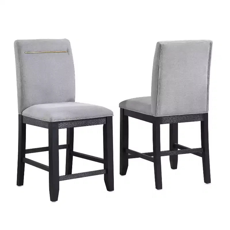 Set da pranzo alto Yves 6 pezzi con contenitore color carbone - Steve Silver Co.