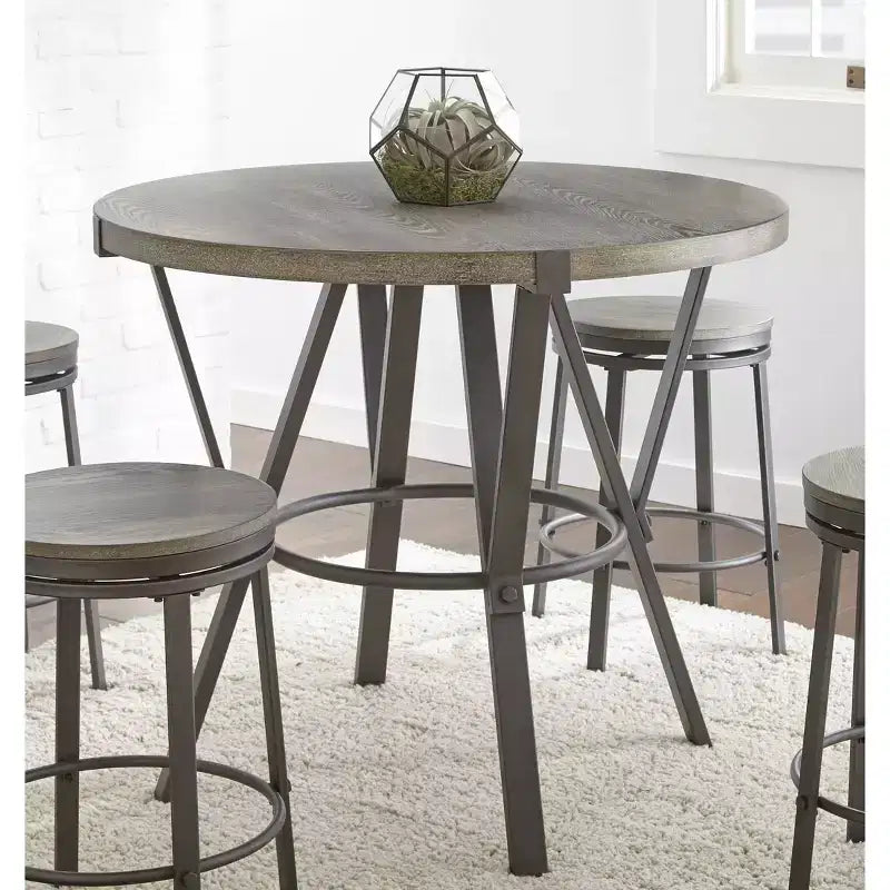 Set da pranzo 5 pezzi Portland altezza bancone grigio - Steve Silver Co.