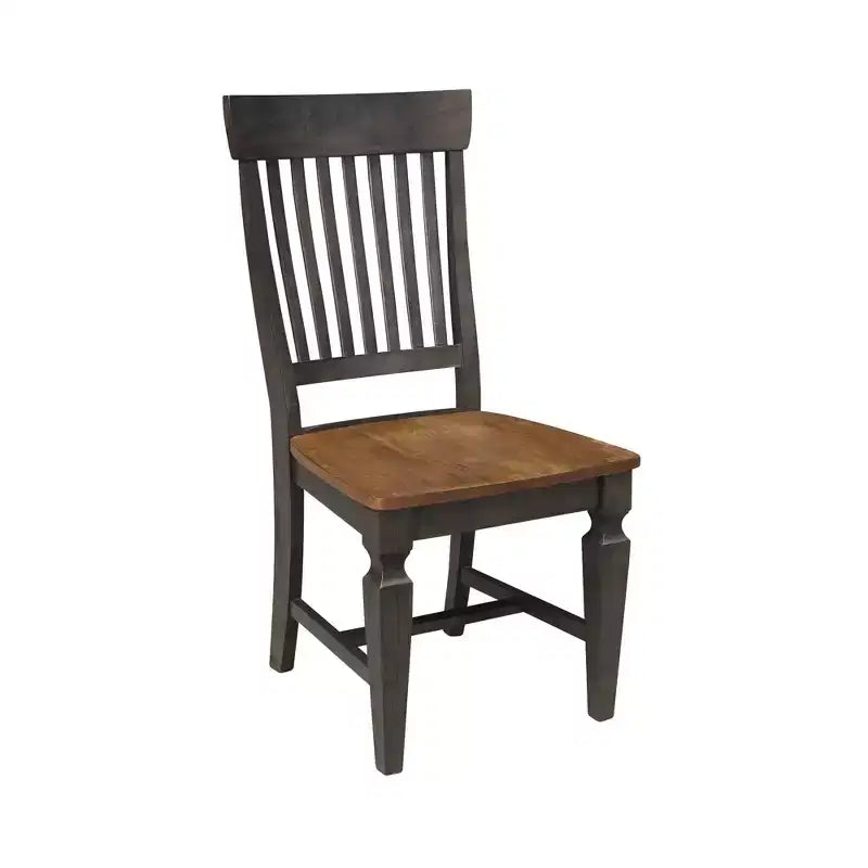 Tavolo da pranzo rotondo con due ante a ribalta da 42" con 4 sedie con schienale a doghe Hickory/Washed Coal - International Concepts