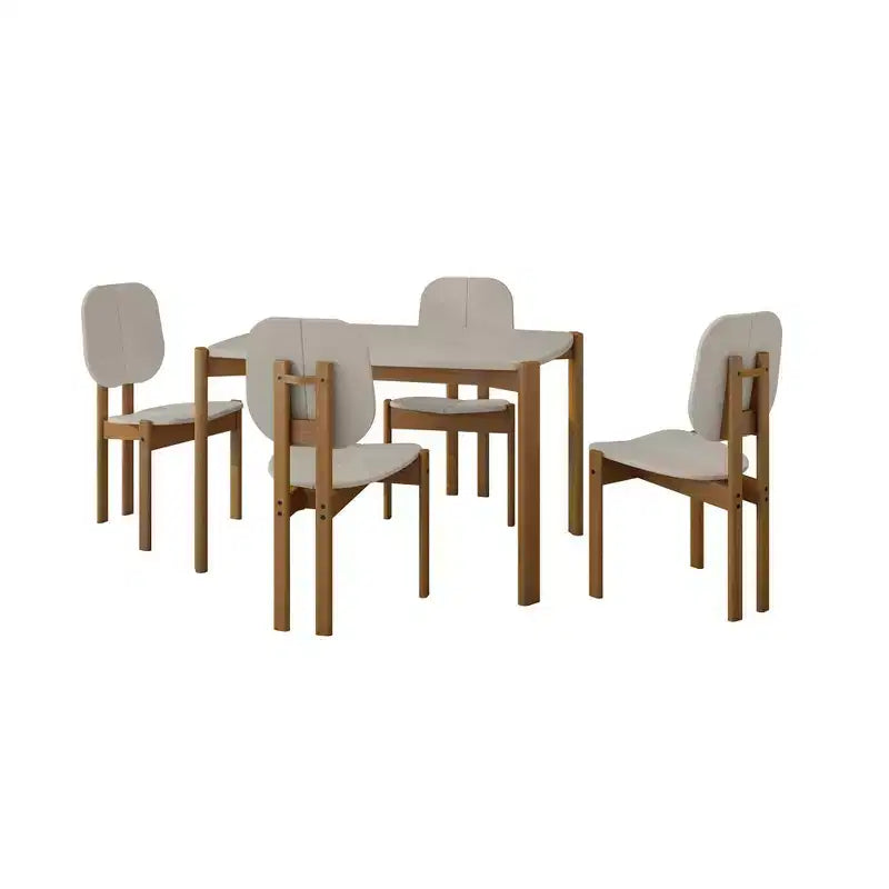 Manhattan Comfort 5pc Gales Mid-Century Modern Dining Set