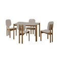Manhattan Comfort 5pc Gales Mid-Century Modern Dining Set