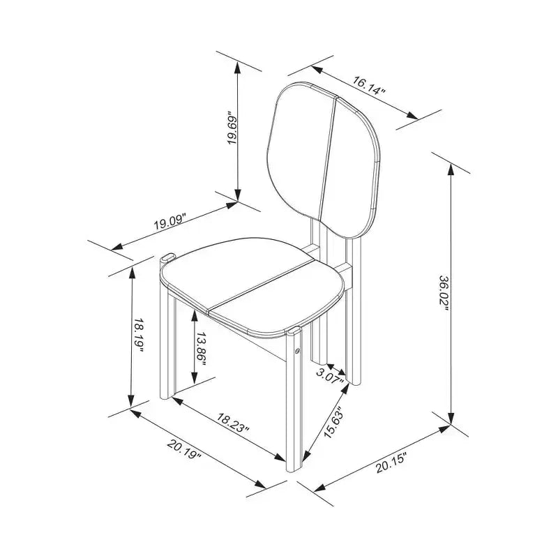 Set da pranzo moderno Mid-Century Gales 5 pezzi Manhattan Comfort