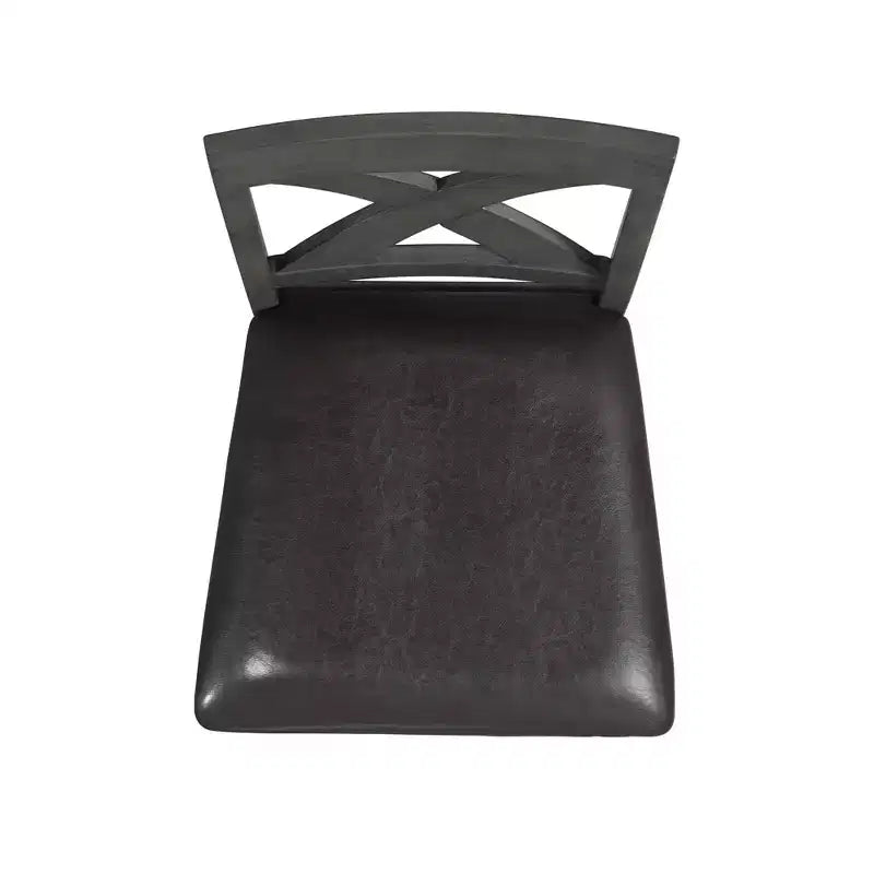 Set da pranzo Alexa 7 pezzi altezza bancone Picket House Furnishings marrone: sedie moderne imbottite, struttura in legno