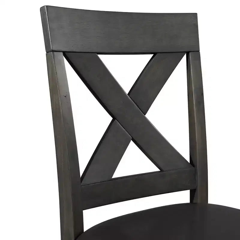Set da pranzo Alexa 7 pezzi altezza bancone Picket House Furnishings marrone: sedie moderne imbottite, struttura in legno