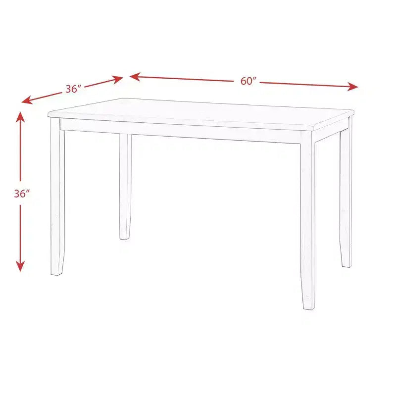 Set da pranzo Alexa 7 pezzi altezza bancone Picket House Furnishings marrone: sedie moderne imbottite, struttura in legno