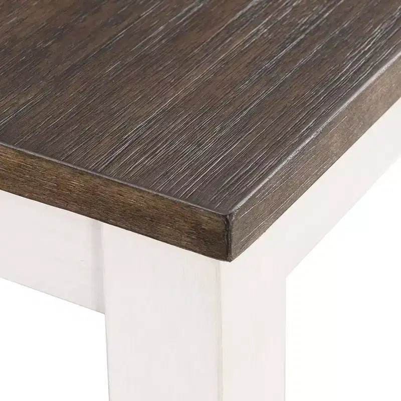 Set da pranzo 6 pz Kona Marrone - Picket House Furnishings: Sedie imbottite, Panca in legno, Tavolo rettangolare
