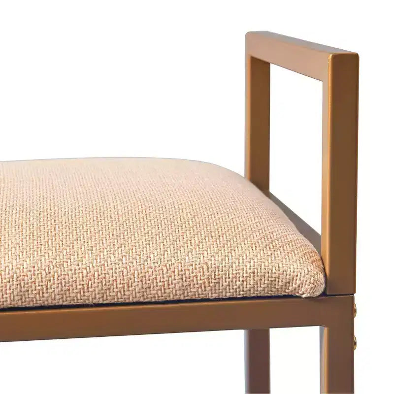 Teamson Home Marmo Set da pranzo con tavolo da colazione e piano effetto marmo in ottone: 3 pezzi, stile moderno, finitura laccata, sgabelli imbottiti