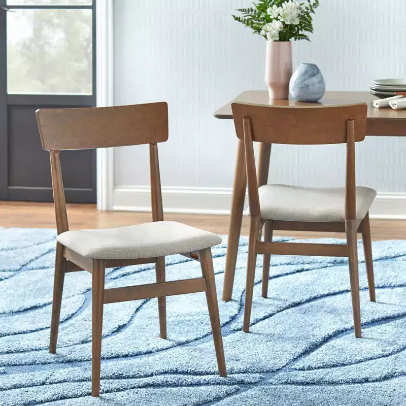 Lifestorey Set da Pranzo Rettangolare Moderno di Metà Secolo Newington da 5 Pezzi Noce/Moka