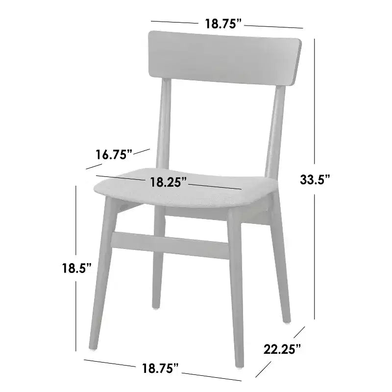 Lifestorey Set da Pranzo Rettangolare Moderno di Metà Secolo Newington da 5 Pezzi Noce/Moka