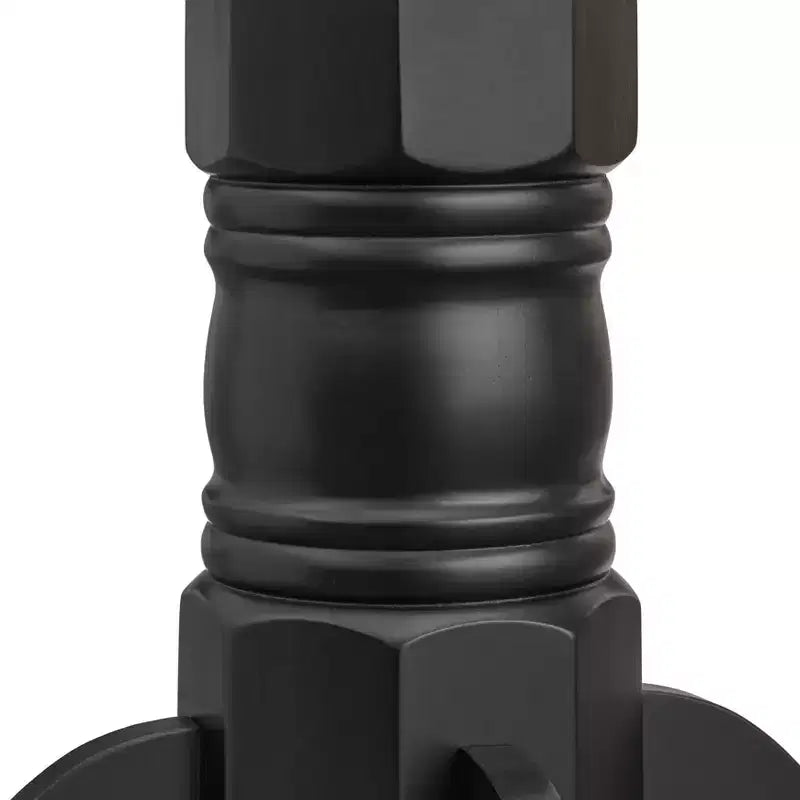 Buylateral set da pranzo Thorton Farmhouse nero rotondo da 40" 3 pezzi