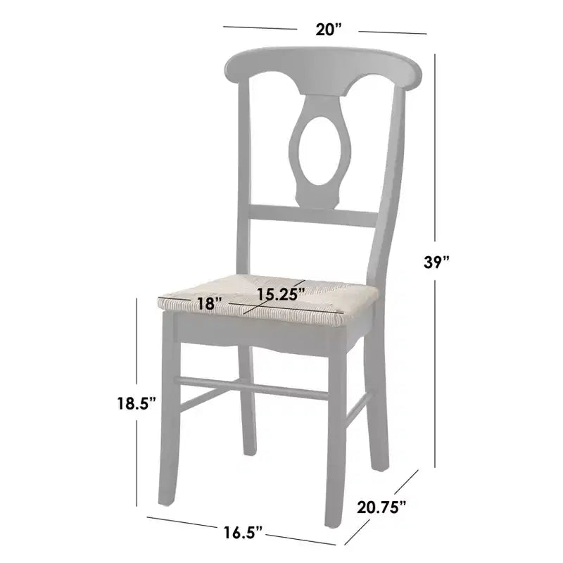 Buylateral set da pranzo Thorton Farmhouse nero rotondo da 40" 3 pezzi