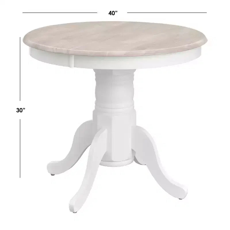 Buylateral set da pranzo Thorton Farmhouse nero rotondo da 40" 3 pezzi