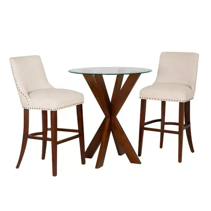 Set da pranzo Axbridge da 3 pezzi Powell Espresso/Naturale