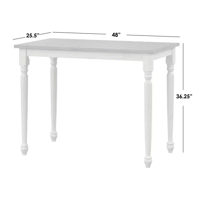 Set da pranzo Lifestorey 3 pezzi Montreal ad altezza bancone, bianco