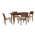 5pc Clara Dining Set with Rope Seat Chairs and Bench Brown - Powell