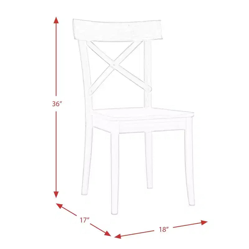 Set da pranzo 5 pezzi rotondo Keaton altezza standard con 4 sedie Beach - Picket House Furnishings: design rustico con piedistallo