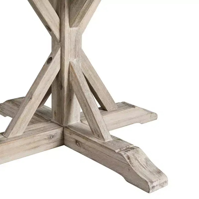 Set da pranzo 5 pezzi rotondo Keaton altezza standard con 4 sedie Beach - Picket House Furnishings: design rustico con piedistallo