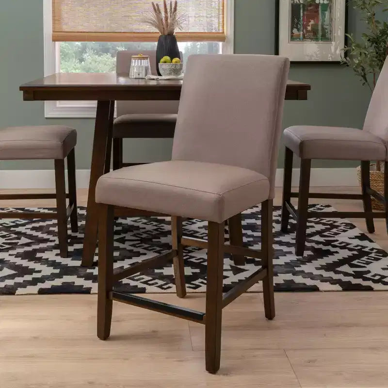 Set da pranzo Powell Barnes altezza bancone 5 pezzi marrone