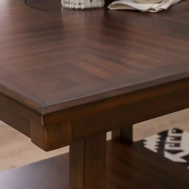 Set da pranzo Powell Barnes altezza bancone 5 pezzi marrone