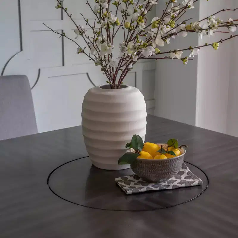 Set da pranzo Powell Barnes altezza bancone 5 pezzi grigio