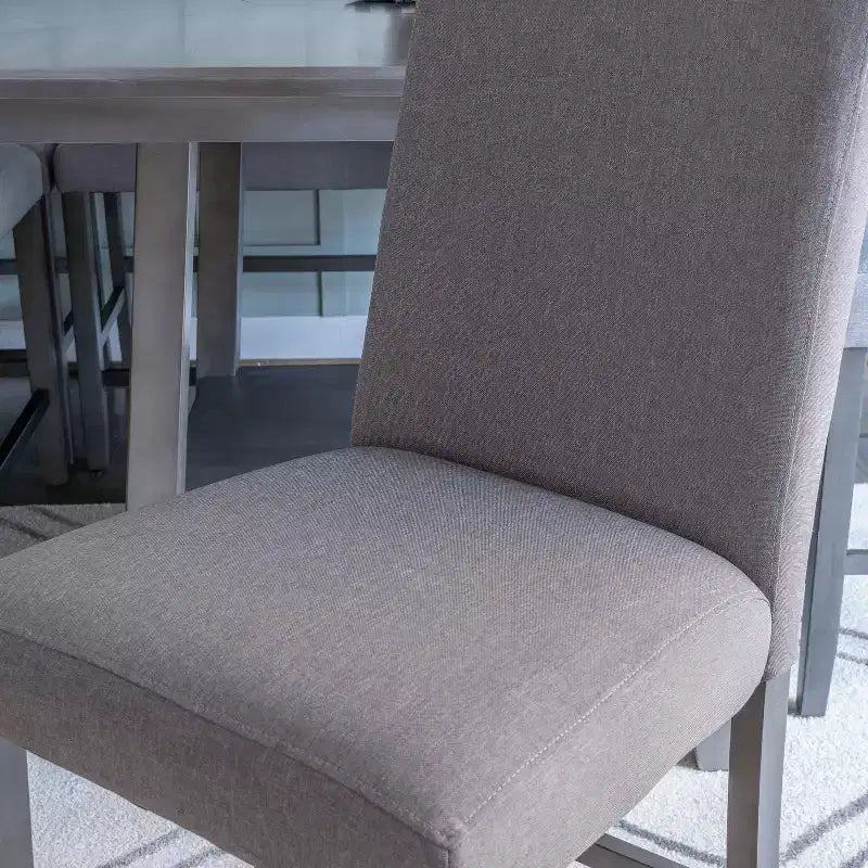 Set da pranzo Powell Barnes altezza bancone 5 pezzi grigio